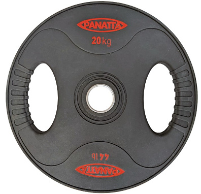 Диск с уретановым покрытием и хватами 20 кг. Panatta 1BP20 | Panatta | italy-sport.ru