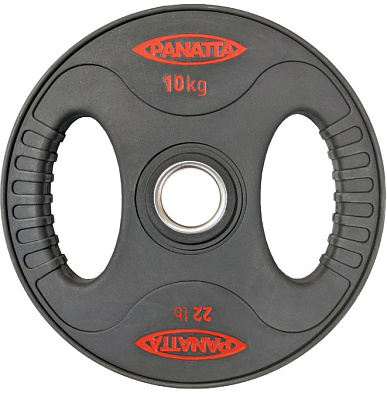 Диск с уретановым покрытием и хватами 10 кг. Panatta 1BP10 | Panatta | italy-sport.ru