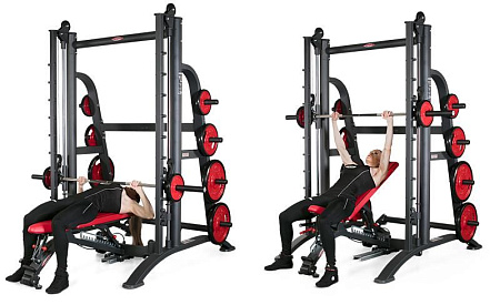 Машина Смита с противовесом и фиксируемой регулируемой скамьей Panatta 1HP120F | Panatta | italy-sport.ru