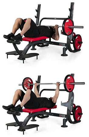 Олимпийская горизонтальная скамья (Super) Panatta 1HP203 | Panatta | italy-sport.ru