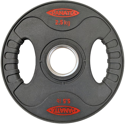 Диск с уретановым покрытием и хватами 2,5 кг. Panatta 1BP025 | Panatta | italy-sport.ru