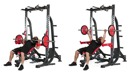 Силовая полурама с фиксируемой скамьей и аксессуарами (полная) Panatta 1HP234 | Panatta | italy-sport.ru